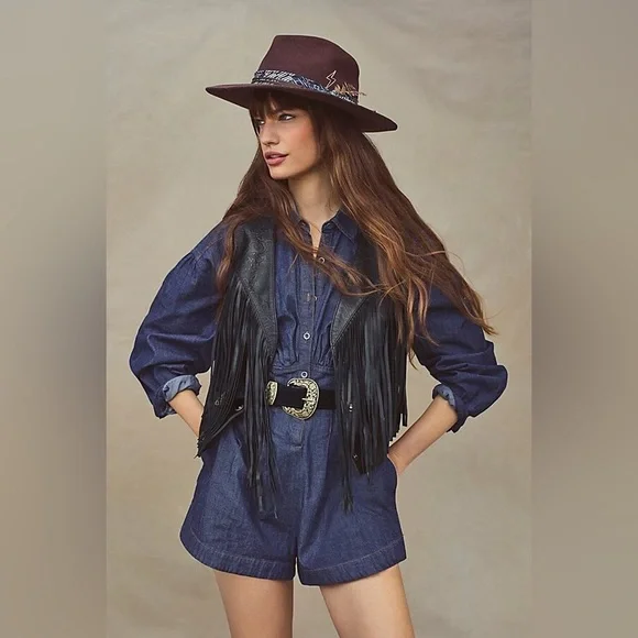 New🌟Free People-Black Rock Western Belt- Morning oj - Picture 4 of 9